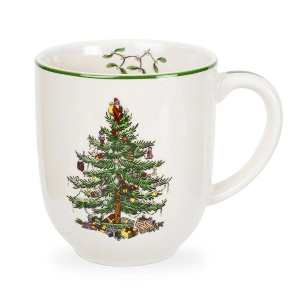 Christmas Tree Cafe Mug - 14 Oz Ceramic Holiday Coffee Mugs - Festive Design